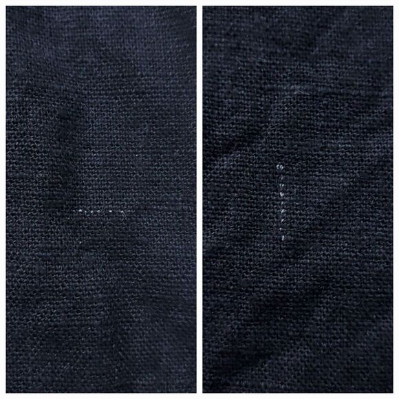 VTG Pencil Skirt Size 4 Black Linen Blend 30" x 36" Long Slit Lagenlook Lagom - Picture 14 of 14